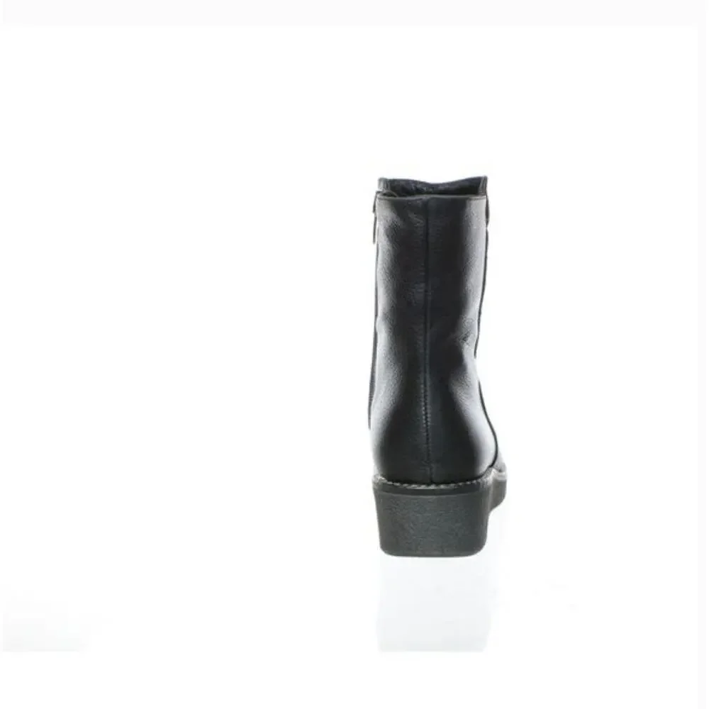Toni Pons Wedge Leather Boots 38 7.5 Black NWT Ankle Mid Calf Booties Comfort